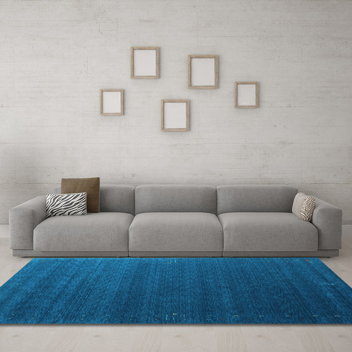 Machine Washable Abstract Light Blue Contemporary Rug in a Living Room, wshcon1082lblu