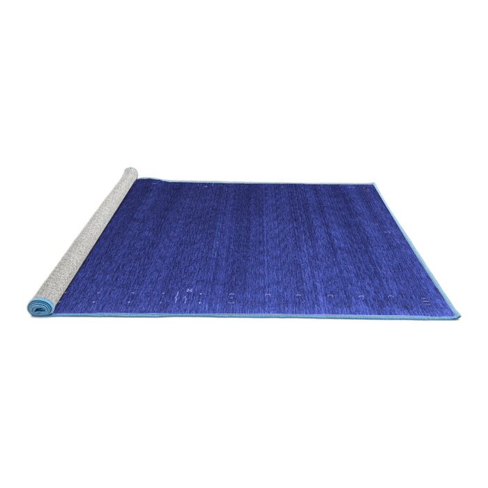 Sideview of Machine Washable Abstract Blue Contemporary Rug, wshcon1082blu