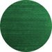 Square Abstract Green Contemporary Rug, con1082grn