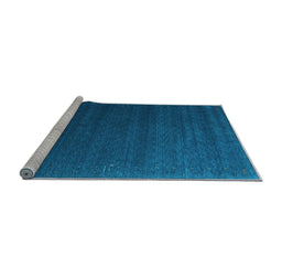 Sideview of Machine Washable Abstract Light Blue Contemporary Rug, wshcon1082lblu