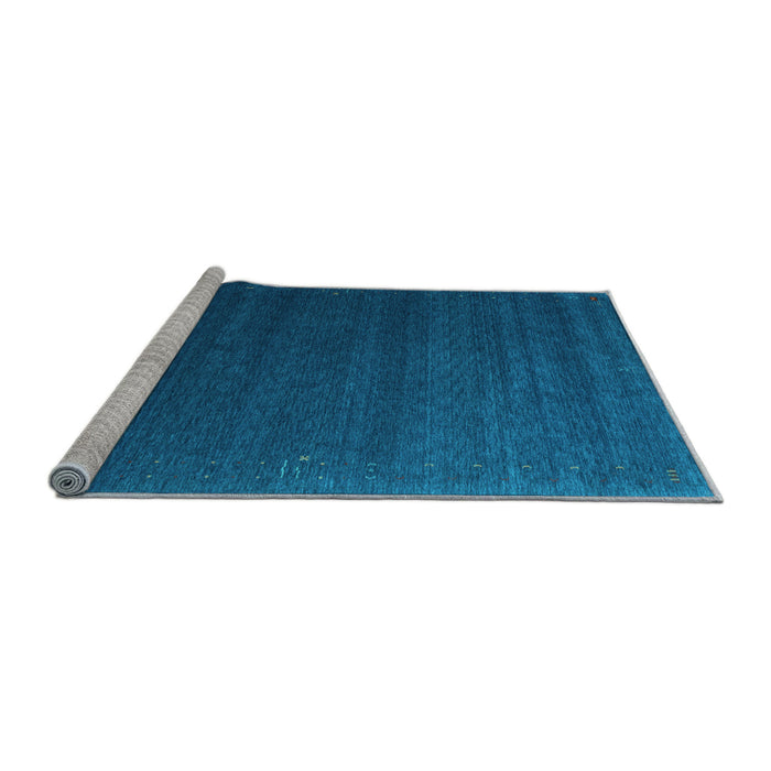 Sideview of Machine Washable Abstract Light Blue Contemporary Rug, wshcon1082lblu