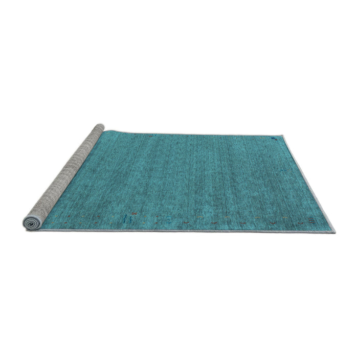 Sideview of Machine Washable Abstract Light Blue Contemporary Rug, wshcon1083lblu