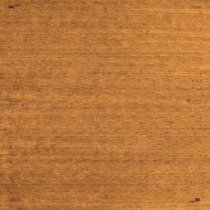 Round Machine Washable Abstract Orange Contemporary Area Rugs, wshcon1083org