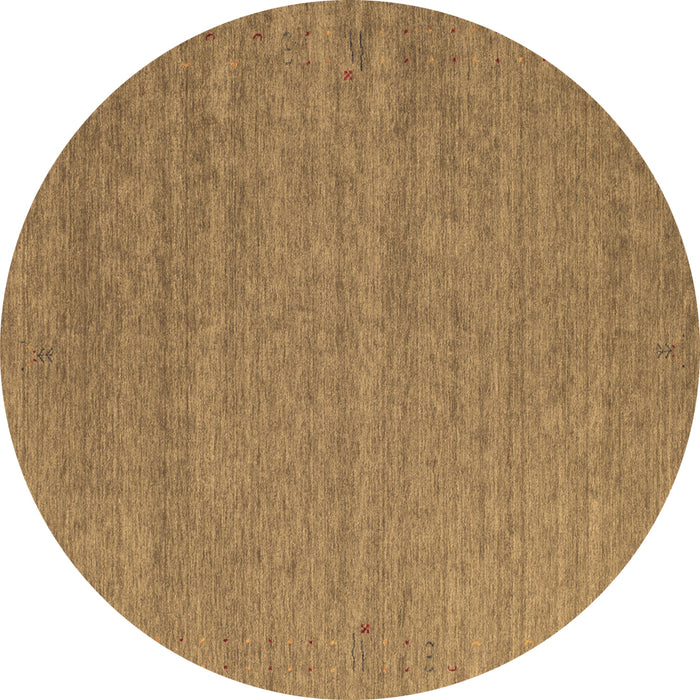 Round Machine Washable Abstract Brown Contemporary Rug, wshcon1083brn