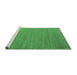 Sideview of Machine Washable Abstract Emerald Green Contemporary Area Rugs, wshcon1083emgrn