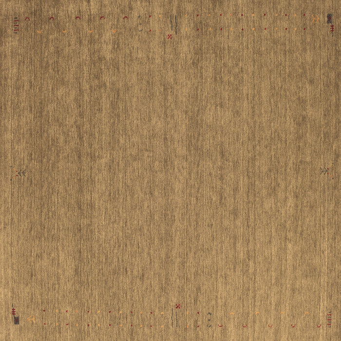 Square Machine Washable Abstract Brown Contemporary Rug, wshcon1083brn