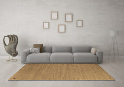 Machine Washable Abstract Brown Contemporary Rug in a Living Room,, wshcon1083brn