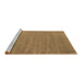 Sideview of Machine Washable Abstract Brown Contemporary Rug, wshcon1083brn