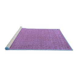 Sideview of Machine Washable Abstract Blue Contemporary Rug, wshcon1084blu