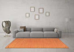Machine Washable Abstract Brown Contemporary Rug in a Living Room,, wshcon1084brn