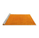 Sideview of Machine Washable Abstract Yellow Contemporary Rug, wshcon1084yw