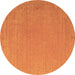 Round Abstract Brown Contemporary Rug, con1084brn
