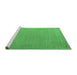 Sideview of Machine Washable Abstract Emerald Green Contemporary Area Rugs, wshcon1084emgrn