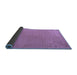 Sideview of Abstract Blue Contemporary Rug, con1084blu