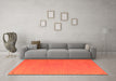 Machine Washable Abstract Orange Contemporary Area Rugs in a Living Room, wshcon1084org