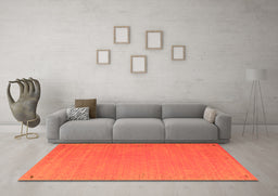 Machine Washable Abstract Orange Contemporary Area Rugs in a Living Room, wshcon1084org