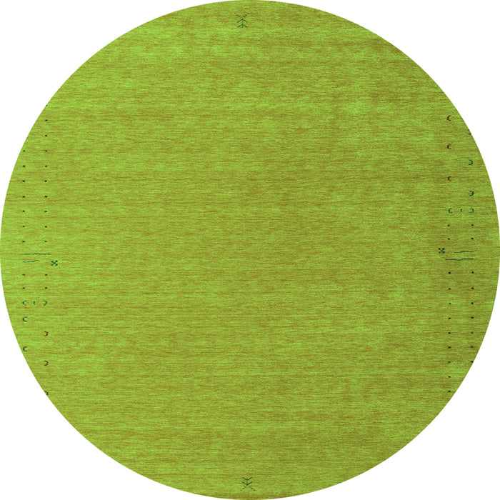 Square Abstract Green Contemporary Rug, con1084grn