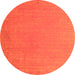 Square Abstract Orange Contemporary Rug, con1084org