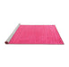 Sideview of Machine Washable Abstract Pink Contemporary Rug, wshcon1084pnk