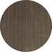 Round Abstract Brown Contemporary Rug, con1085brn