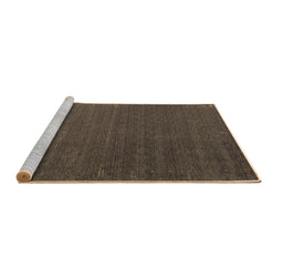 Sideview of Machine Washable Abstract Brown Contemporary Rug, wshcon1085brn