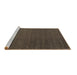 Sideview of Machine Washable Abstract Brown Contemporary Rug, wshcon1085brn