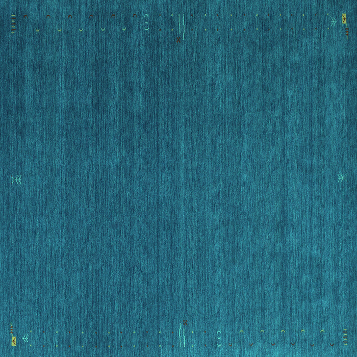 Square Abstract Turquoise Contemporary Rug, con1085turq
