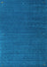 Machine Washable Abstract Light Blue Contemporary Rug, wshcon1085lblu