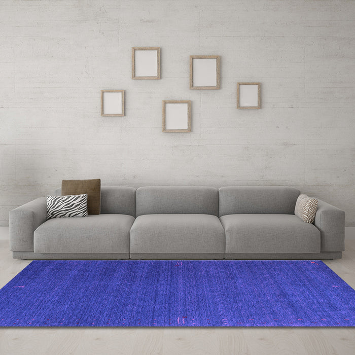 Machine Washable Abstract Purple Contemporary Area Rugs in a Living Room, wshcon1085pur