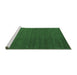 Sideview of Machine Washable Abstract Emerald Green Contemporary Area Rugs, wshcon1085emgrn