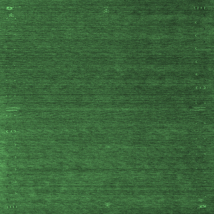 Square Abstract Emerald Green Contemporary Rug, con1085emgrn