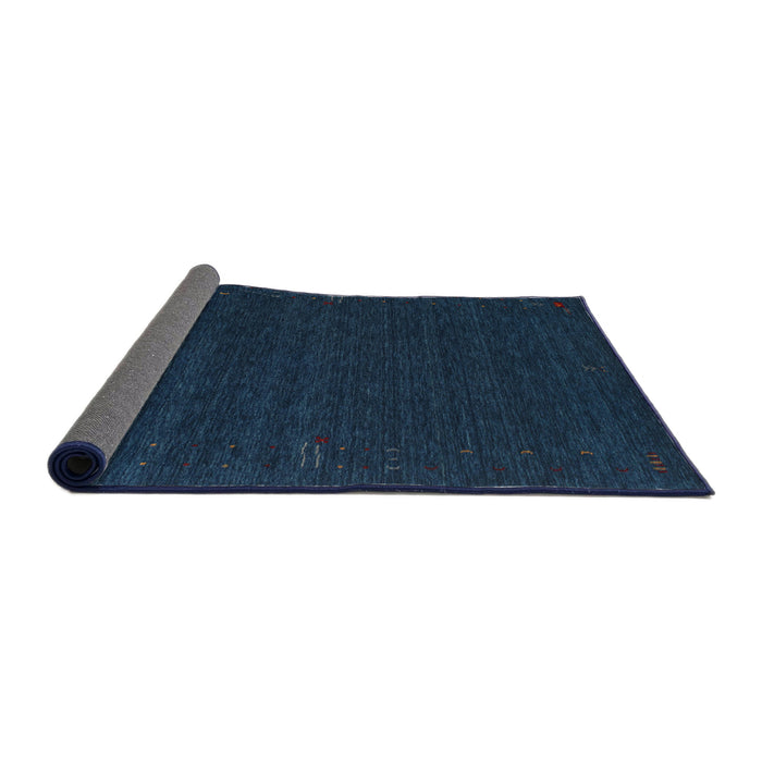 Thickness of Contemporary Deep-Sea Blue Modern Rug, con1086