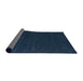 Thickness of Contemporary Deep-Sea Blue Modern Rug, con1086