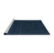 Serging Thickness of Machine Washable Contemporary Deep-Sea Blue Rug, wshcon1086