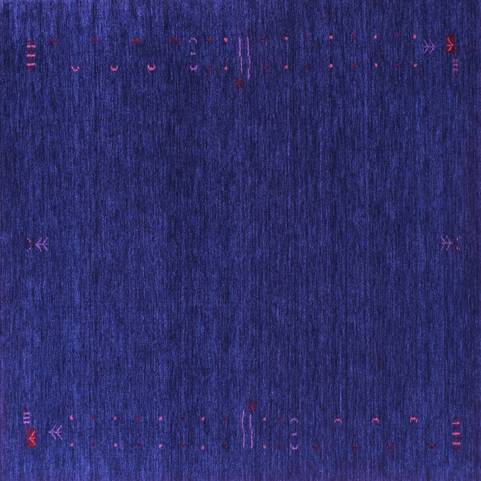 Square Abstract Purple Contemporary Rug, con1086pur