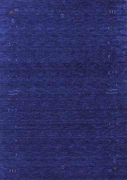 Abstract Blue Contemporary Rug, con1086blu