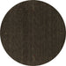 Round Abstract Brown Contemporary Rug, con1086brn