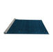 Sideview of Machine Washable Abstract Light Blue Contemporary Rug, wshcon1086lblu