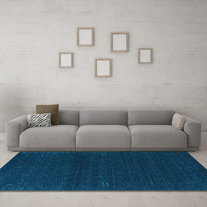 Machine Washable Abstract Light Blue Contemporary Rug in a Living Room, wshcon1086lblu