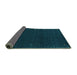 Sideview of Abstract Turquoise Contemporary Rug, con1086turq