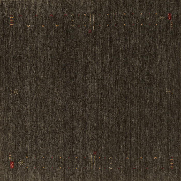 Square Machine Washable Abstract Brown Contemporary Rug, wshcon1086brn