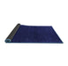 Sideview of Abstract Blue Contemporary Rug, con1086blu