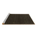 Sideview of Machine Washable Abstract Brown Contemporary Rug, wshcon1086brn