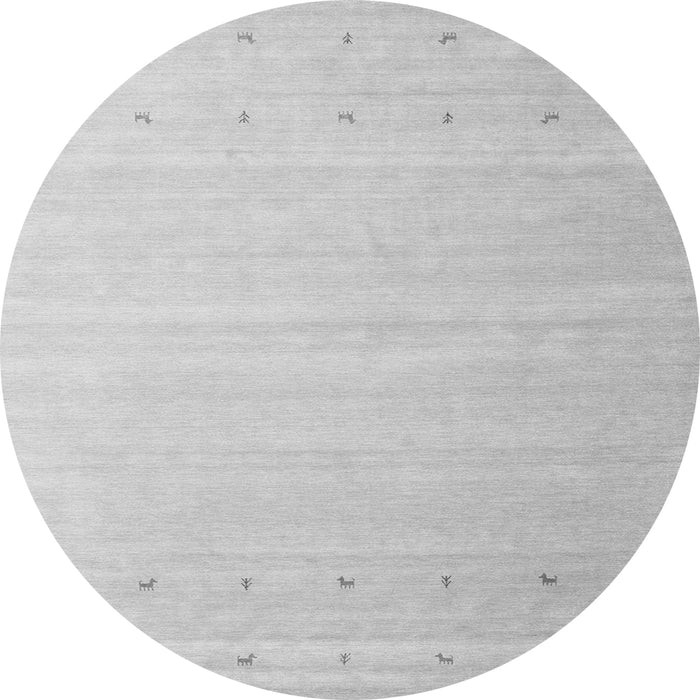 Square Abstract Gray Contemporary Rug, con1087gry