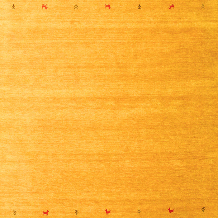 Machine Washable Abstract Yellow Contemporary Rug, wshcon1087yw