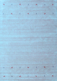 Abstract Light Blue Contemporary Rug, con1087lblu