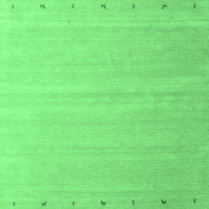 Machine Washable Abstract Emerald Green Contemporary Area Rugs, wshcon1087emgrn