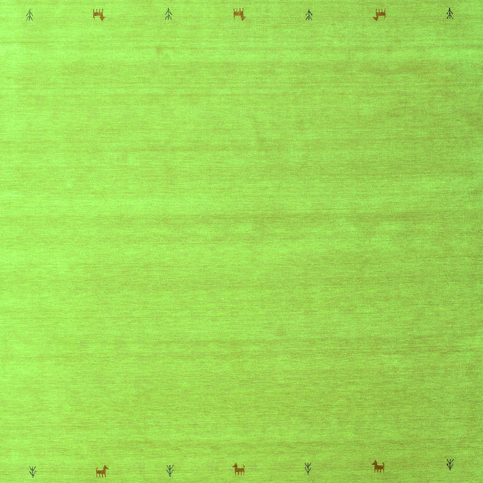 Abstract Green Contemporary Rug, con1087grn