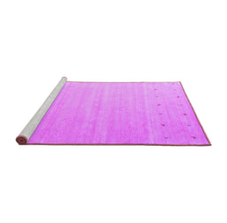Sideview of Machine Washable Abstract Purple Contemporary Area Rugs, wshcon1087pur