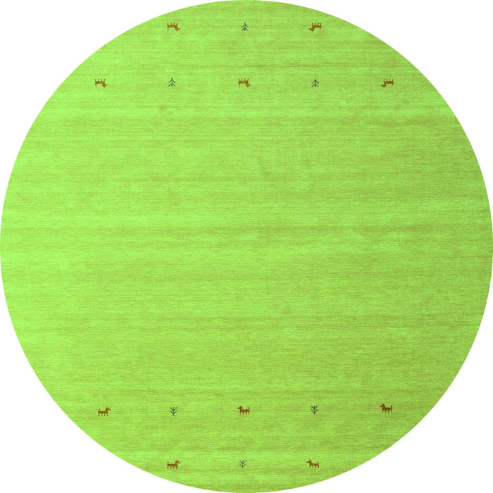 Machine Washable Abstract Green Contemporary Area Rugs, wshcon1087grn